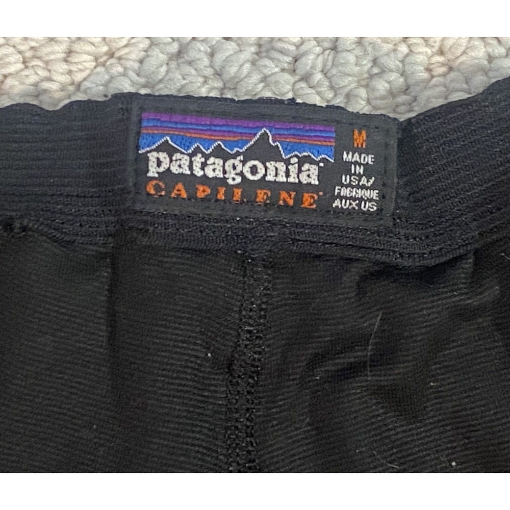 Patagonia Capilene Base Layer Pants Bottoms Womens Medium Black Vintage - Picture 3 of 6